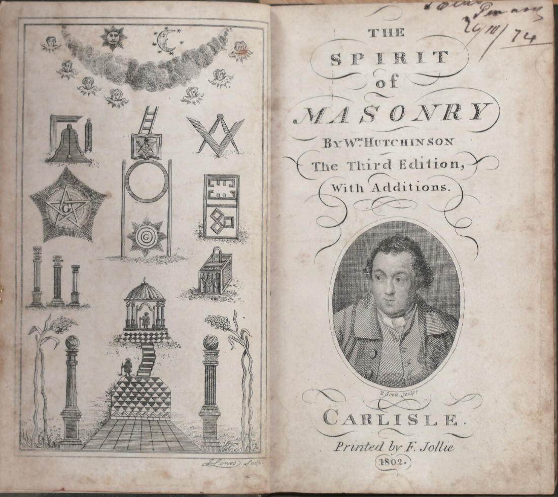 HUTSCHINSON, (WILLIAM): - The Spirit of Masonry. The third edition with additions..
