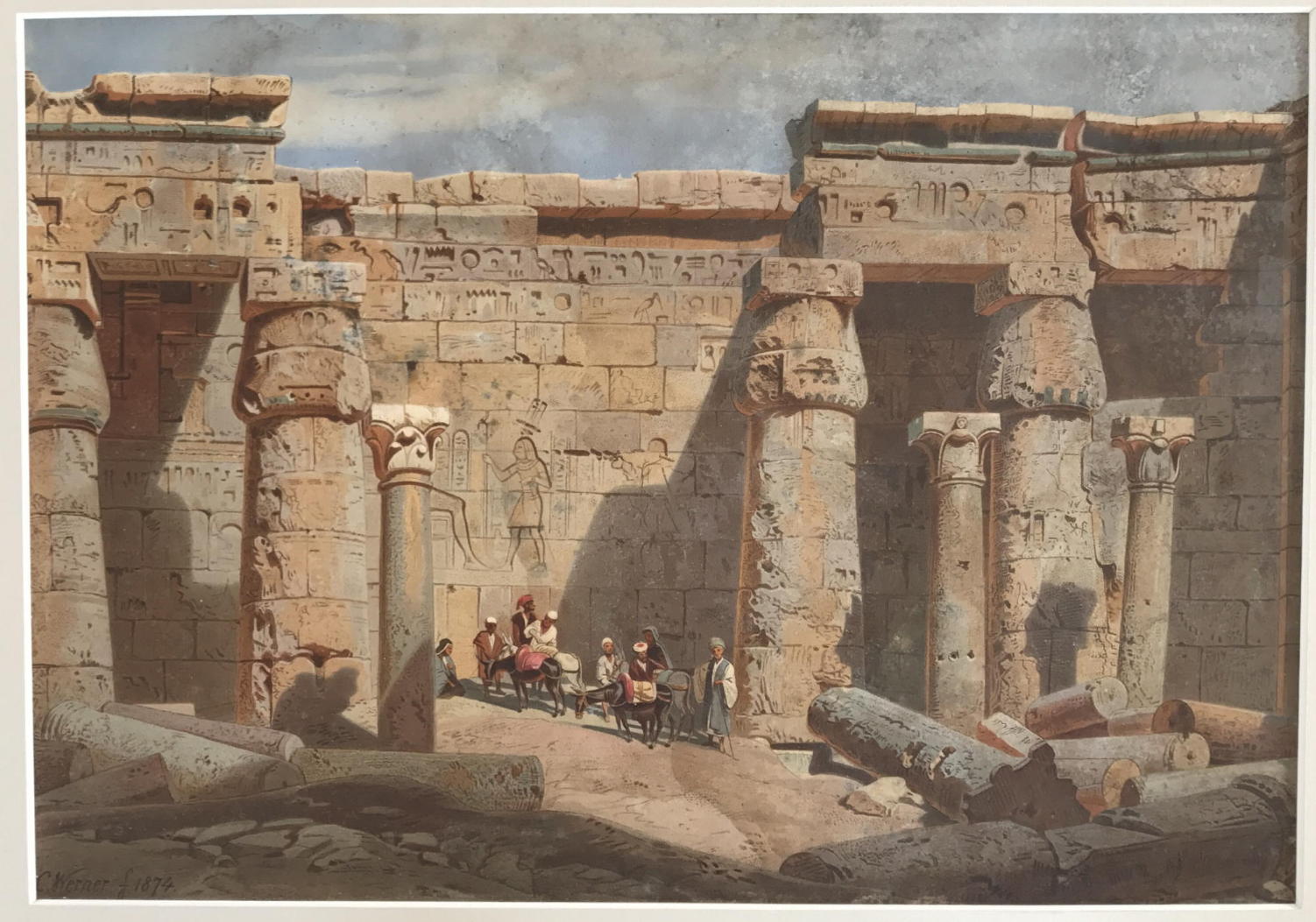 WERNER, KARL: - Tempelhof von Medinet-Habu. - Aus: Nilbilder auf seiner Reise durch Egypten nach der Natur aufgenommen.