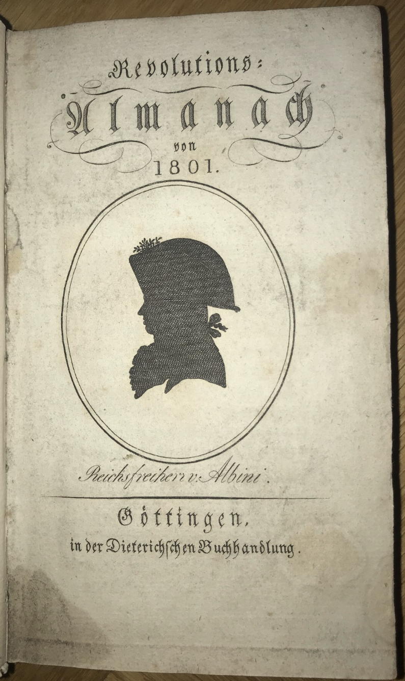 (REICHARD, H. A. O., HRG.): - Revolutions-Almanach von 1801..