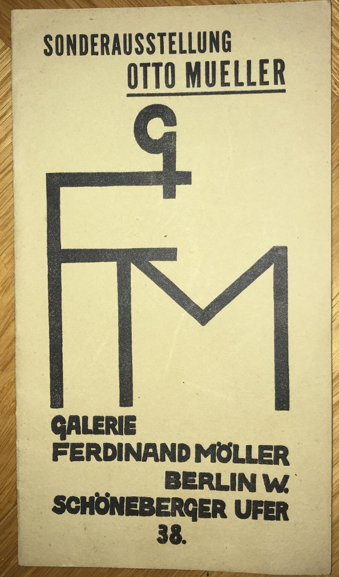  - Verzeichnis der Sonderausstellung Otto Mueller. 18. Februar bis 28. Mrz 1928. Galerie Ferdinand Mller..