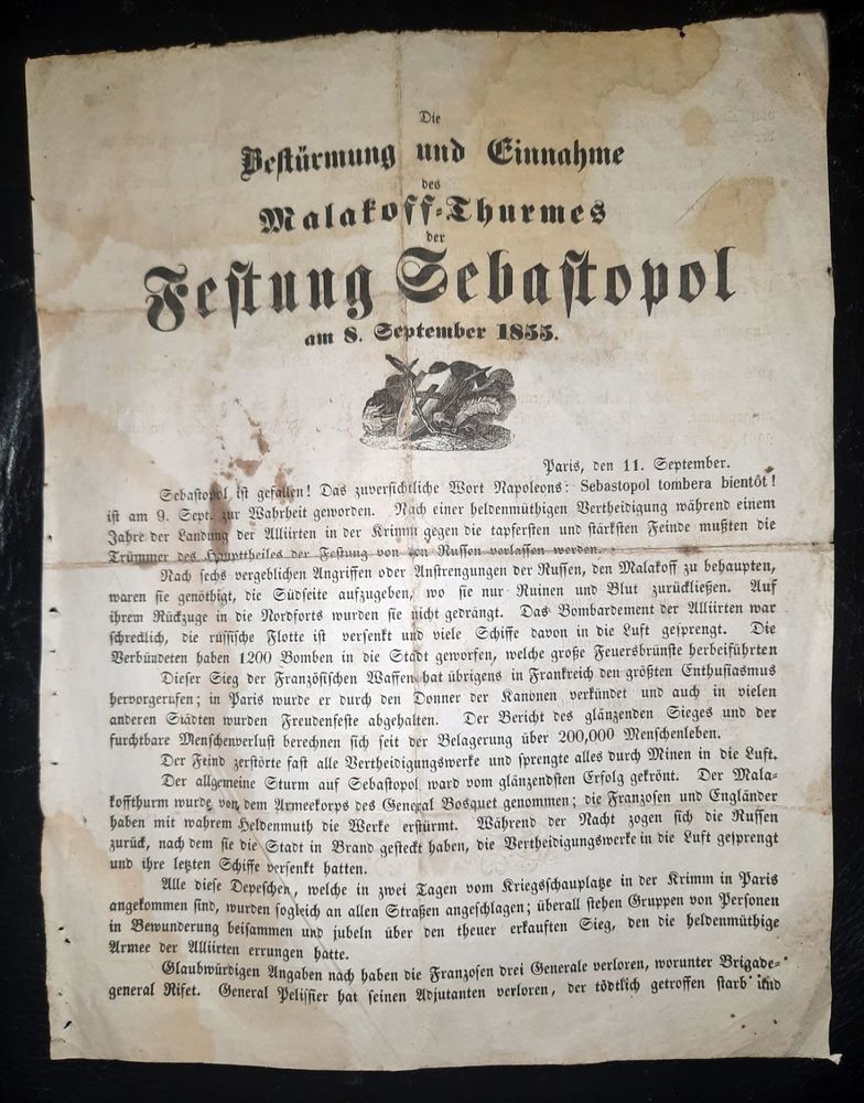  - Die Bestrmung und Einnahme des Malakoff-Thurmes der Festung Sebastopol am 8. September 1855..