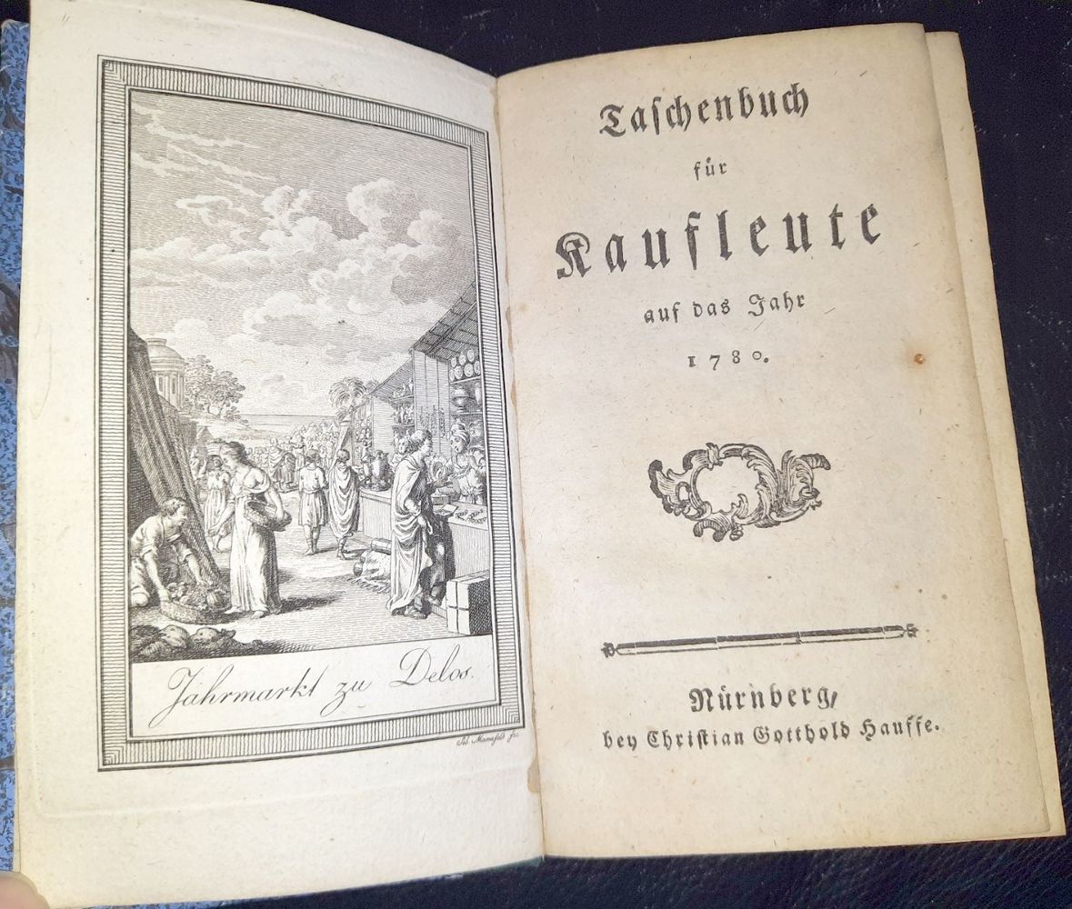  - Taschenbuch fr Kaufleute  auf das Jahr 1780..
